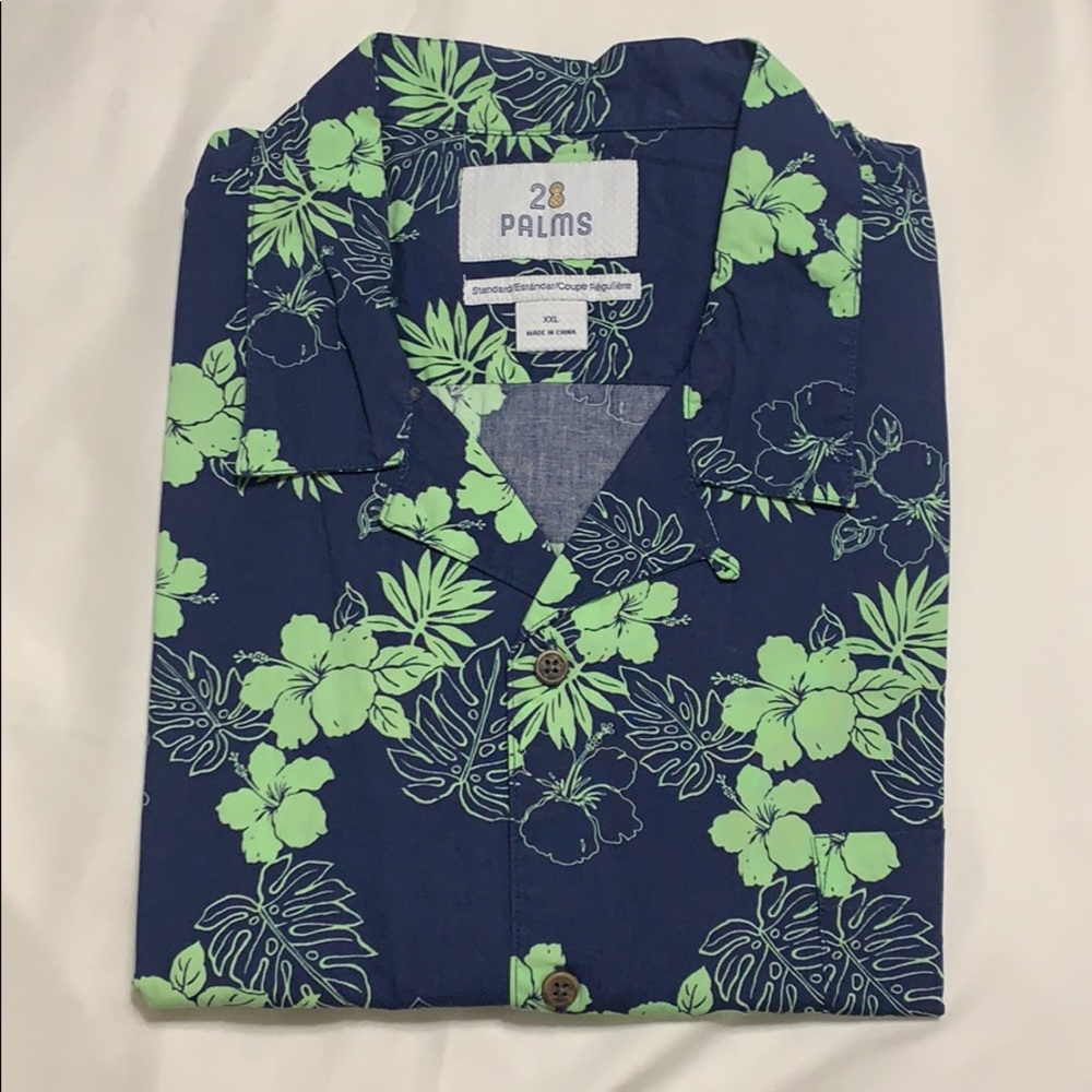 28 Palms Men's StandardFit Tropical Hawaiian Shirt